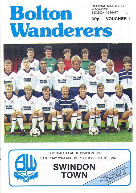 <b>Saturday, August 23, 1986</b><br />vs. Bolton Wanderers (Away)